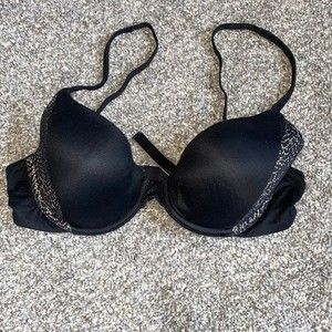 Victoria’s Secret | black nude lace Body by Victoria push up bra 34C